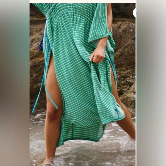 green emerald velvet dress Free People main image 1
